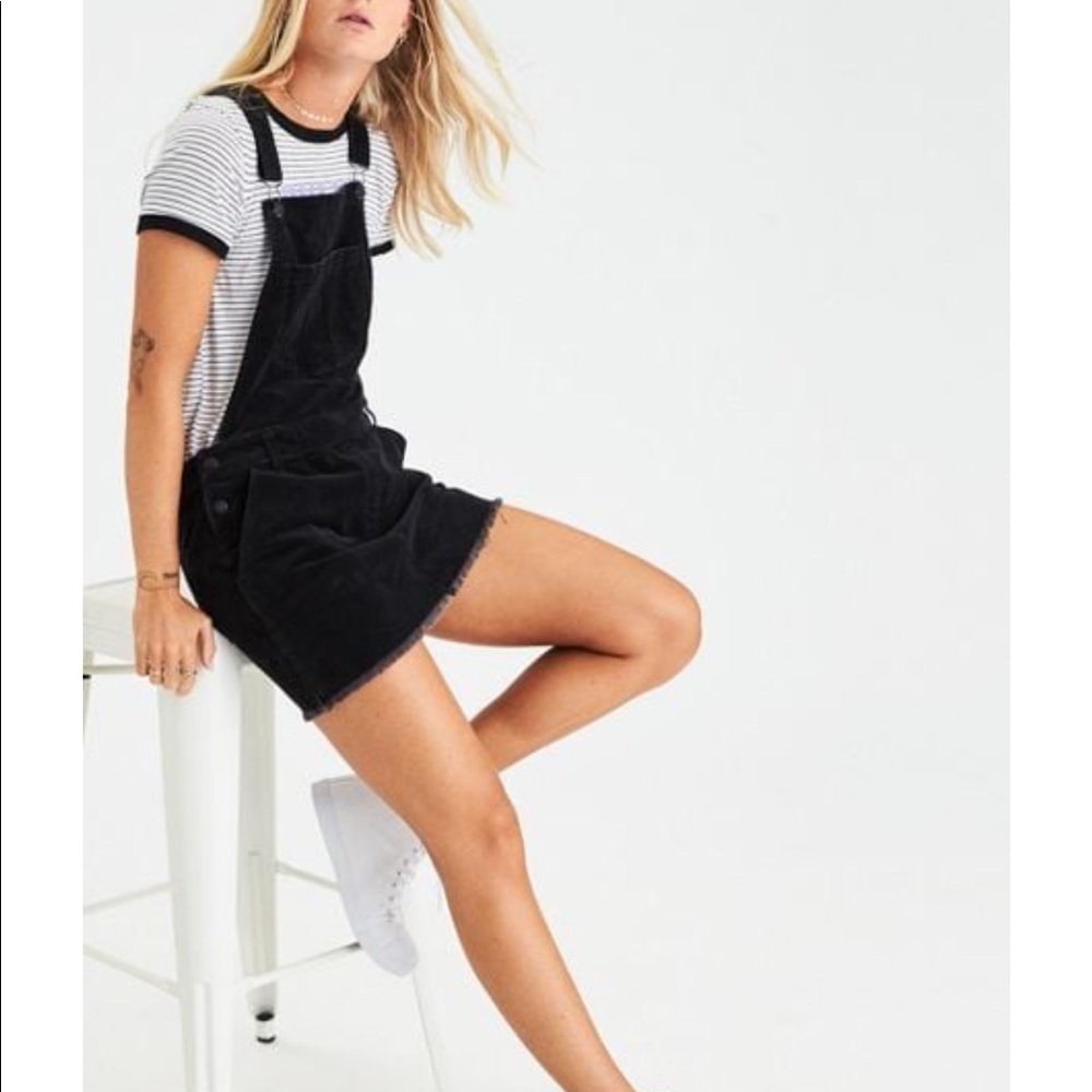 American eagle corduroy overalls